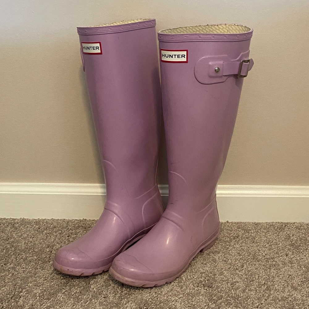 Hunter Pastel Purple Tall Boots